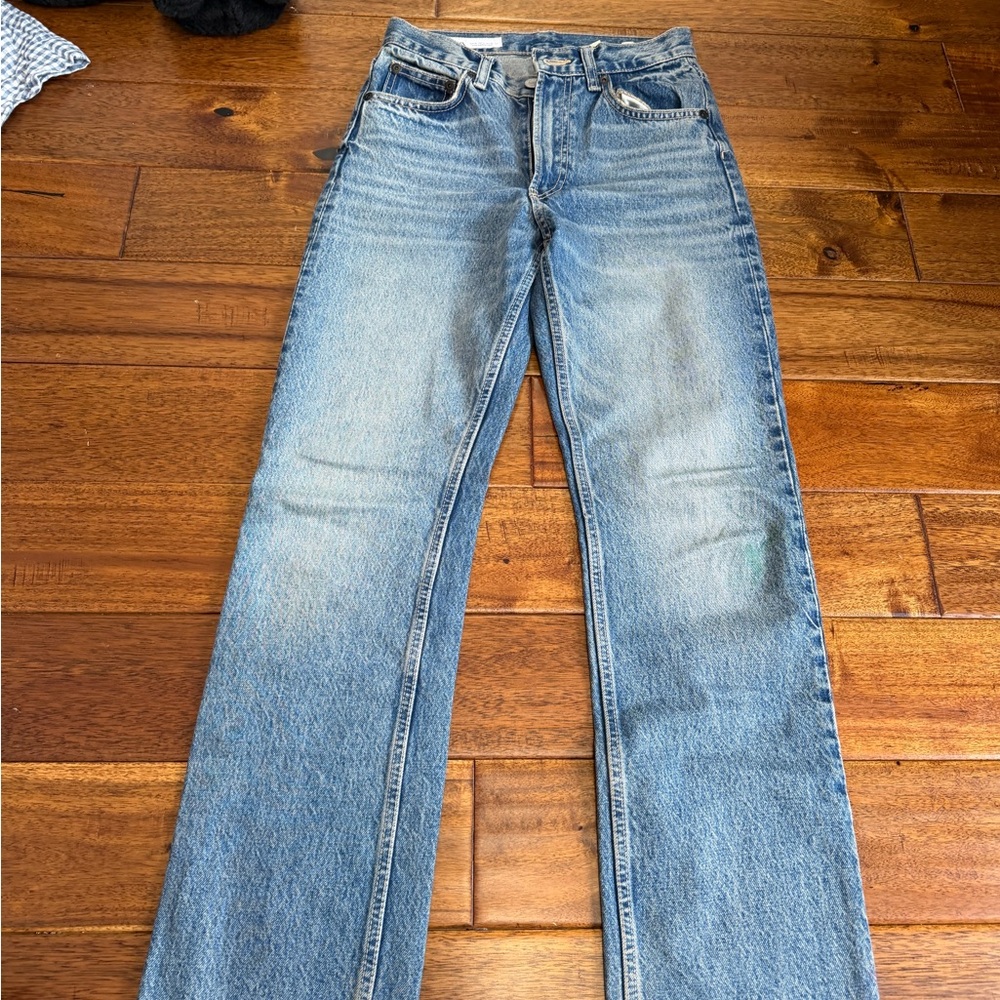 Zara Light Blue Straight Leg Jeans